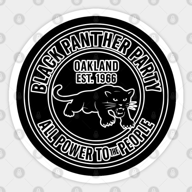 The Black Panther Party 1966 Oakland California - Black Sticker by UrbanLifeApparel